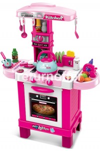 Bucuatarie din plastic cu 32 accesorii, roz