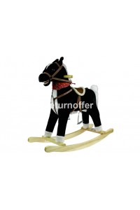 Calut balansoar 74 cm, negru cu alb