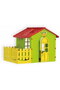 Casuta de joaca MochToys pentru copii cu gard, verde