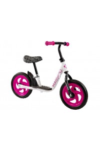 Bicicleta fara pedale Massimo, alb cu roz