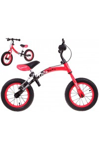 Bicicleta fara pedale cu cadru reversibil Sportrike, rosu