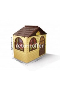 Casuta de joaca Doloni, crem cu maro 129 x 69 x 120 cm