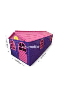 Casuta de joaca Doloni, roz cu mov 256 x 129 x 120 cm