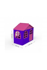 Casuta de joaca Doloni, roz cu mov 129 x 69 x 120 cm