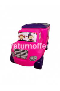 Camion Huby Toys cu spatiu de depozitare, roz