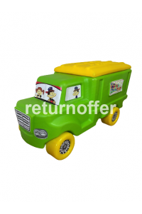Camion Huby Toys cu spatiu de depozitare, verde