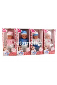 Papusa bebe interactiva Globo Bimbo, 41 cm, albastru