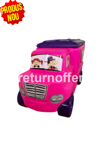 Camion Huby Toys cu spatiu de depozitare, roz